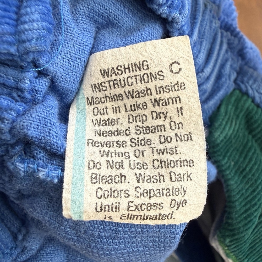 Vtg Country Farm Corduroy Overalls Boys 3 Blue Jon Jon Barn Apple 1980's Set - Picture 8 of 11